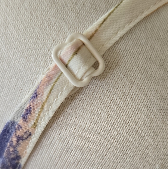 🏷️Georgette Ivory Floral Adjustable Strap Ruffle Maxi Dress Size Flowy 2X - Picture 10 of 12